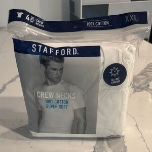 Stafford XXL White Crew Neck T-Shirts